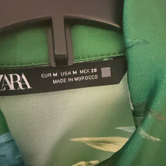 Zara Tropical Scarf Print Long Sleeve Dress - Picture 3 of 3